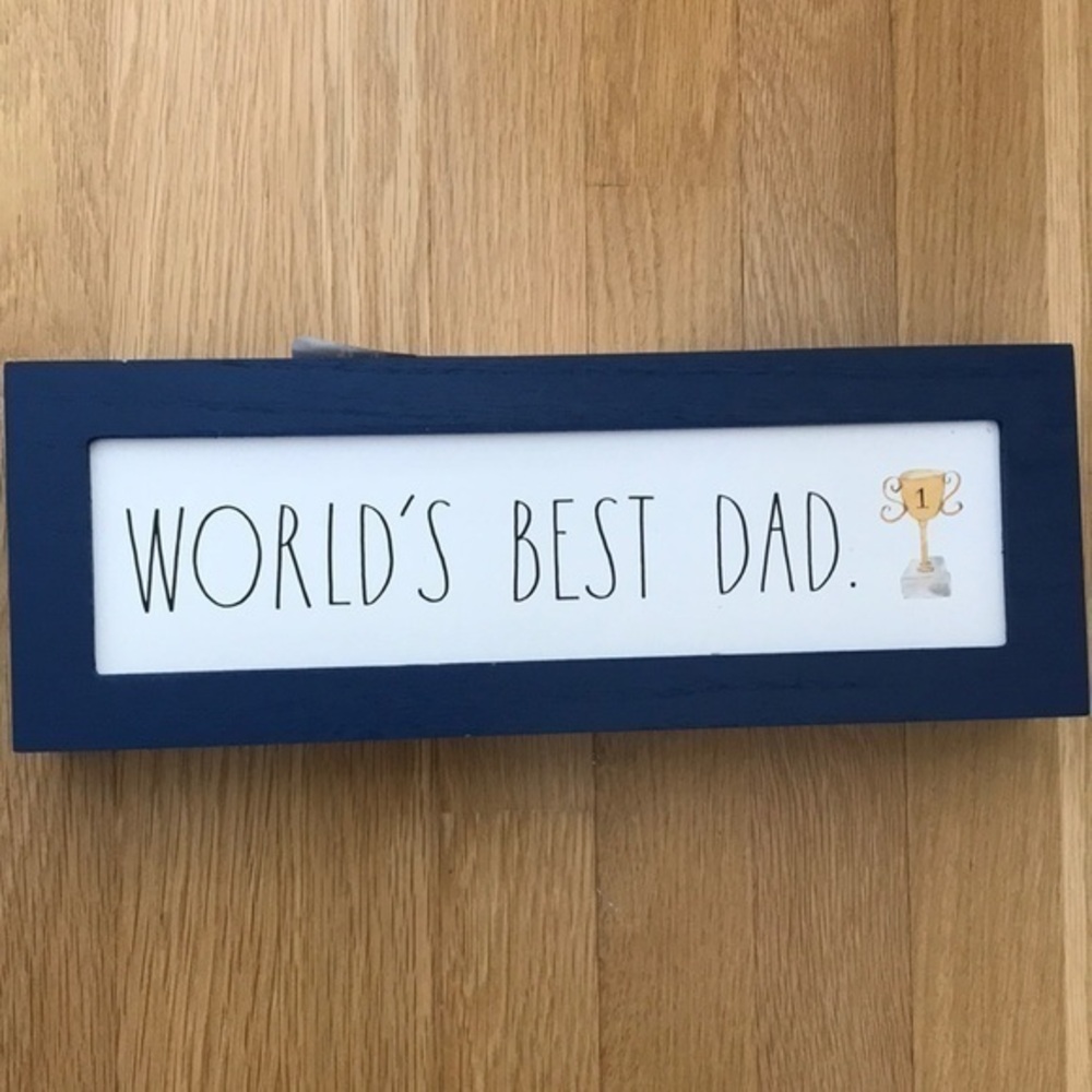 Rae Dunn, Plaque ‘World’s Best Dad’. NWT